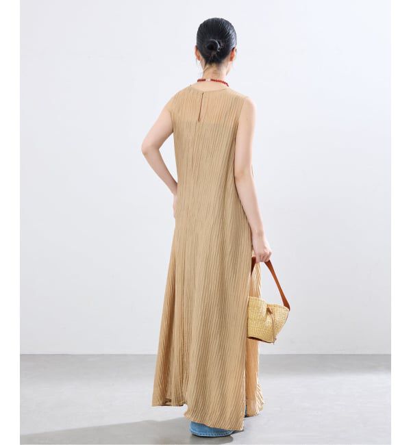 IENA「ESTHE/エステ Sheer Pleated Maxi Dress ワンピース 252-3200B」|ワンピース|