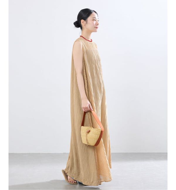 IENA「ESTHE/エステ Sheer Pleated Maxi Dress ワンピース 252-3200B」|ワンピース|