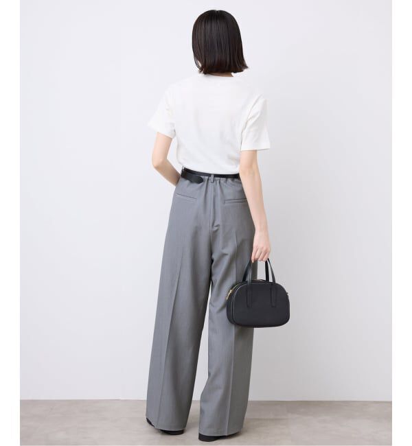 SLOBE IENA「《WEB限定/4サイズ展開/追加予約》TRワイドトラウザー」|スラックス|