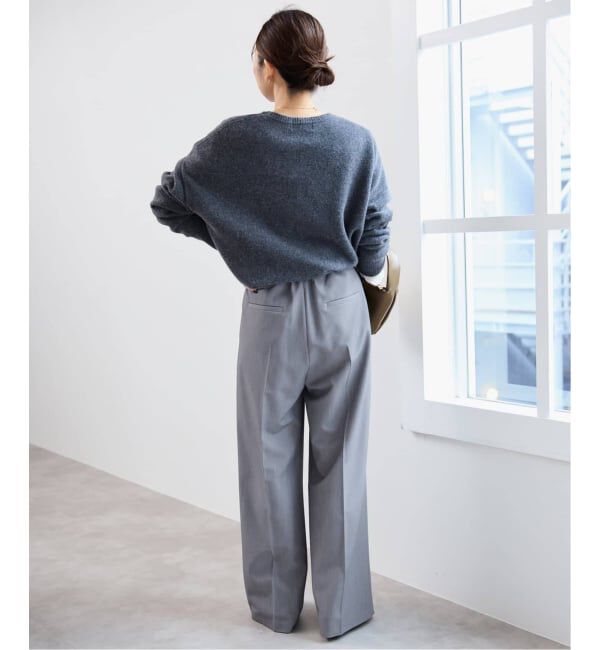 SLOBE IENA「《WEB限定/4サイズ展開/追加予約》TRワイドトラウザー」|スラックス|