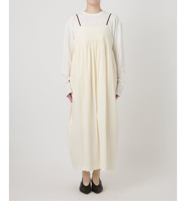 SLOBE IENA「《予約》ドットジャガード ギャザーキャミワンピース」|ワンピース|
