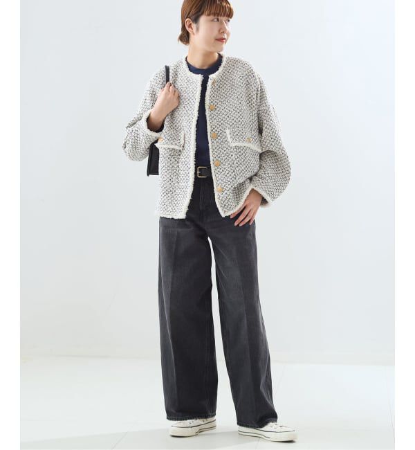 journal standard L'essage「《追加予約》GIOLICA ツイード D/Sジャケット」|ノーカラージャケット|