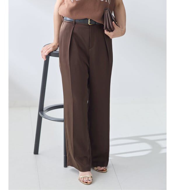 journal standard L'essage「《予約》サテンタックパンツ」|スラックス|