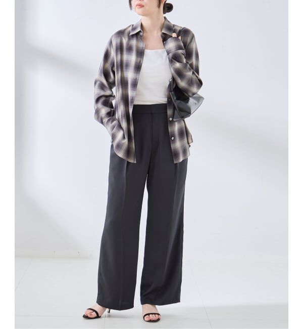 journal standard L'essage「《予約》サテンタックパンツ」|スラックス|