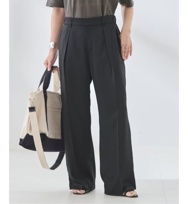 journal standard L'essage「《予約》サテンタックパンツ」|スラックス|