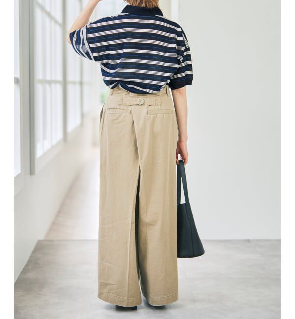 Spick and Span「シアーマルチボーダーポロシャツニット」|ニット・セーター|