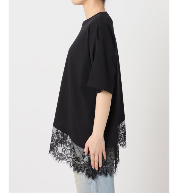 U by SPICK&SPAN「《追加》ハーフスリーブレースTEE」|Tシャツ・カットソー|
