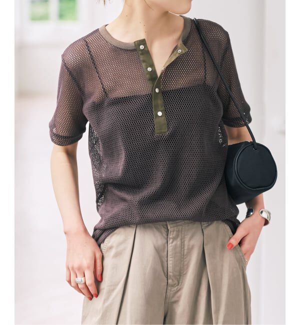 Spick and Span「ACASAM / アカサム メッシュヘンリー」|Tシャツ・カットソー|