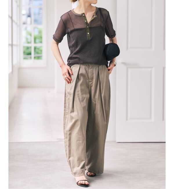 Spick and Span「ACASAM / アカサム メッシュヘンリー」|Tシャツ・カットソー|