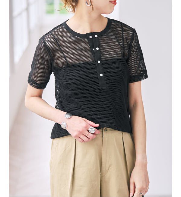 Spick and Span「ACASAM / アカサム メッシュヘンリー」|Tシャツ・カットソー|