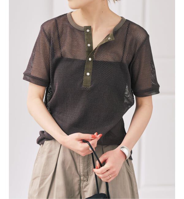 Spick and Span「ACASAM / アカサム メッシュヘンリー」|Tシャツ・カットソー|