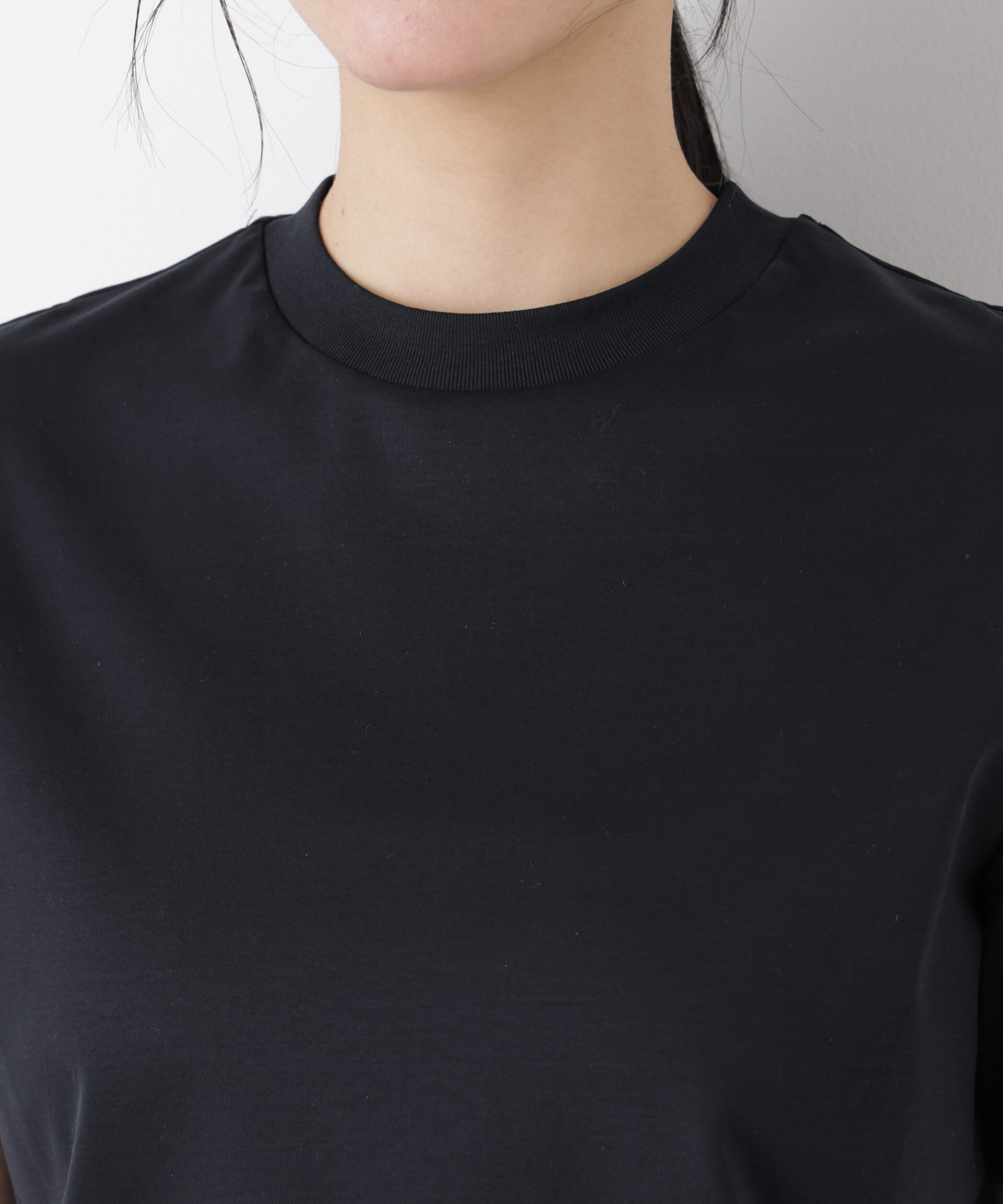 NANO universe「DressT/シルケットスムースモックネックTシャツ」|Tシャツ・カットソー|