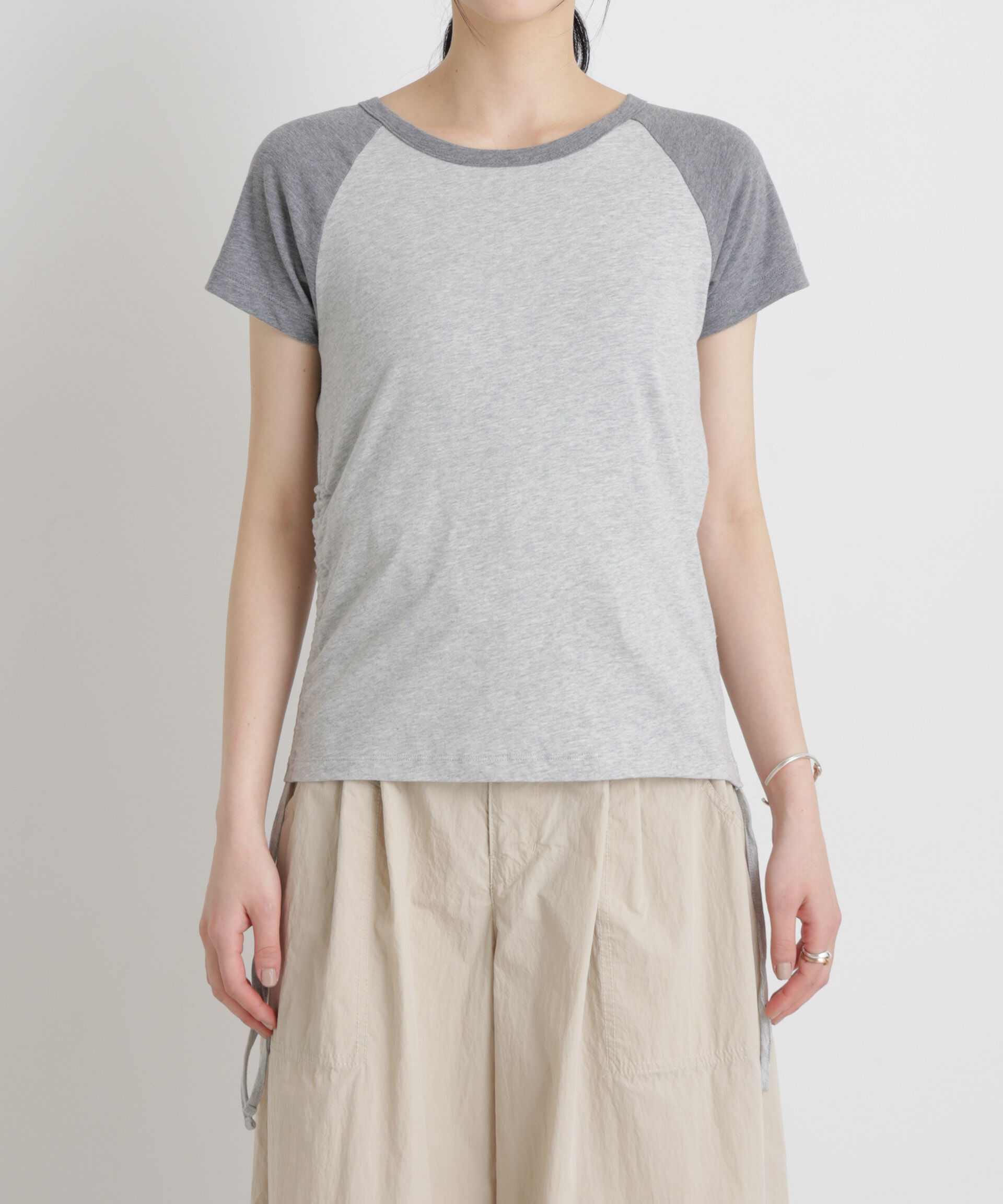 NANO universe「BOOKCLUB/別注 Raglan shirring shirts」|Tシャツ・カットソー|