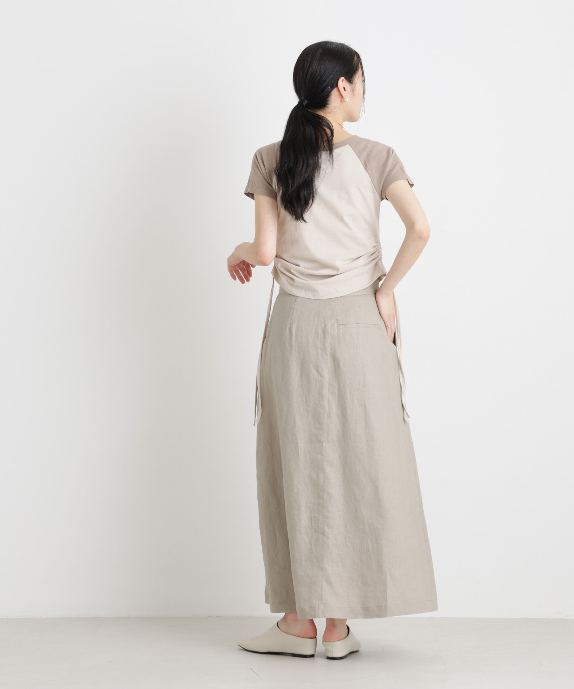 NANO universe「BOOKCLUB/別注 Raglan shirring shirts」|Tシャツ・カットソー|