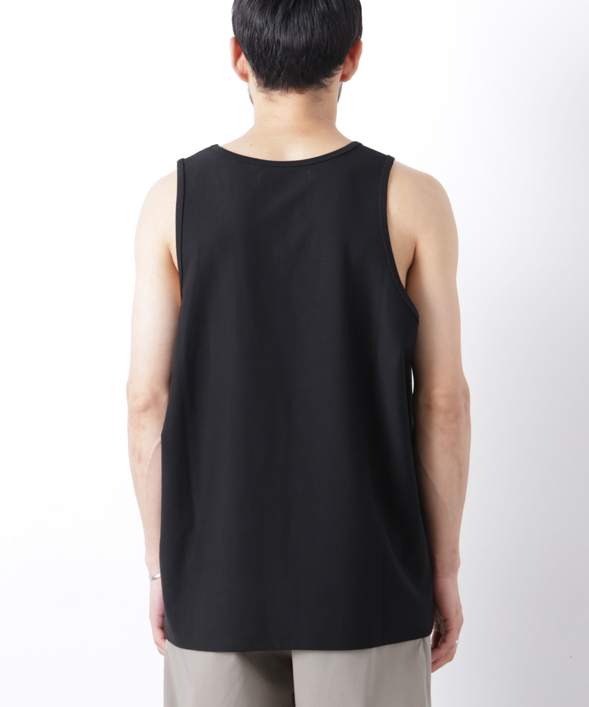 NANO universe「｢Meaningful Continuity｣coveross(R) ﾂｲﾙ調 冷感ﾌﾟﾚｰﾃｨﾝｸﾞ天竺 ﾀﾝ  」|Tシャツ・カットソー|