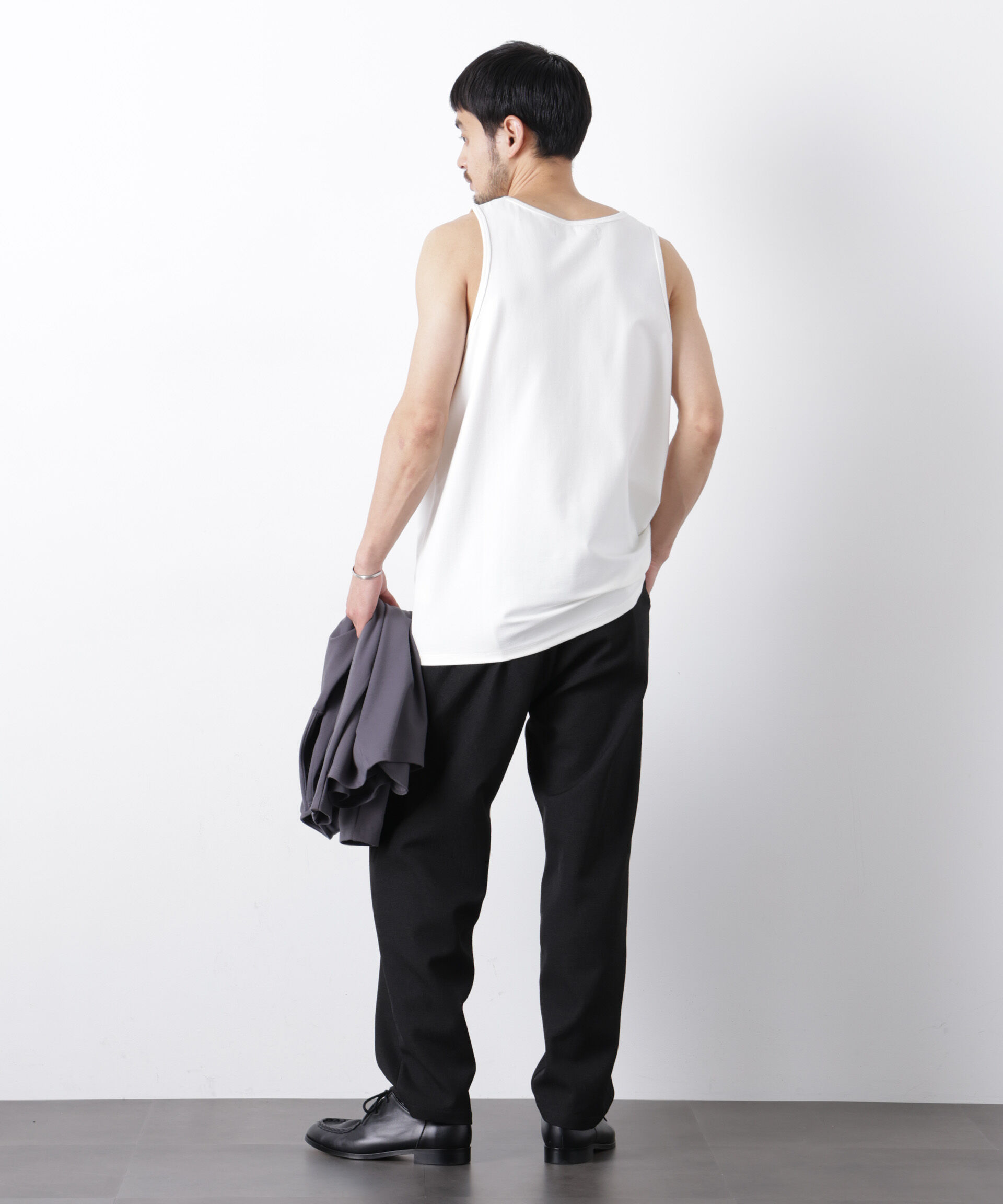 NANO universe「｢Meaningful Continuity｣coveross(R) ﾂｲﾙ調 冷感ﾌﾟﾚｰﾃｨﾝｸﾞ天竺 ﾀﾝ  」|Tシャツ・カットソー|