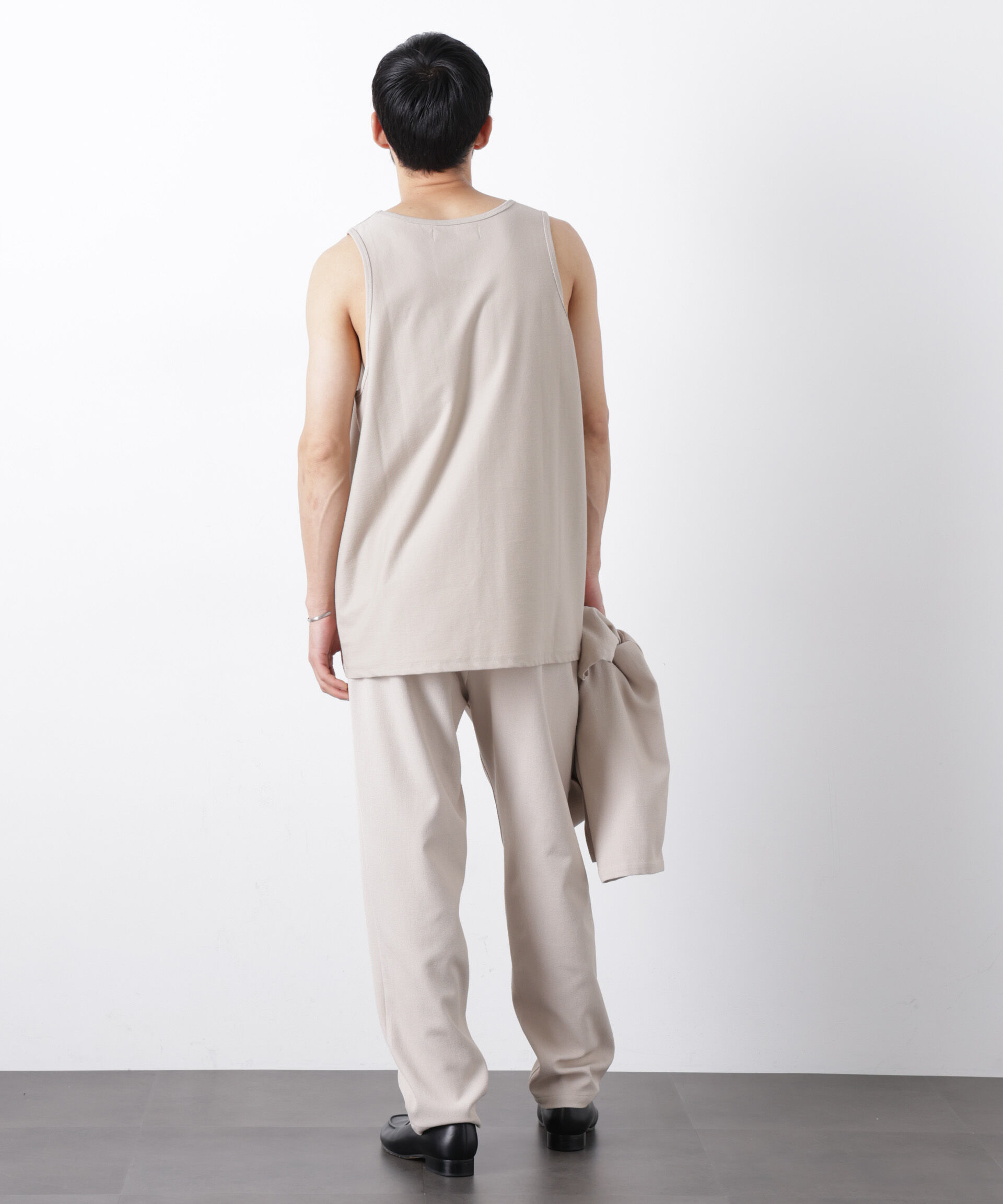 NANO universe「｢Meaningful Continuity｣coveross(R) ﾂｲﾙ調 冷感ﾌﾟﾚｰﾃｨﾝｸﾞ天竺 ﾀﾝ  」|Tシャツ・カットソー|
