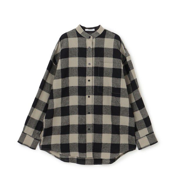 BEIGE,「HOBBS / ウールチェックカシュクールブラウス」|シャツ・ブラウス|