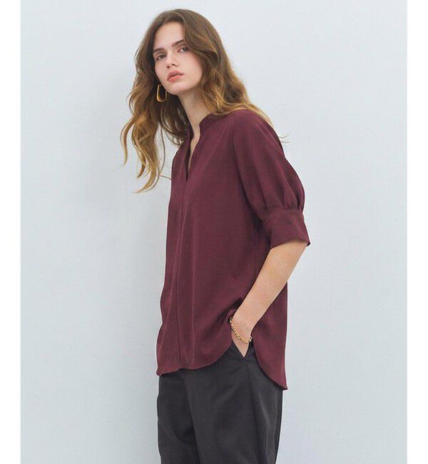 BEIGE,「FLEUR / バックサテン プルオーバーブラウス」|シャツ・ブラウス|Bordeaux