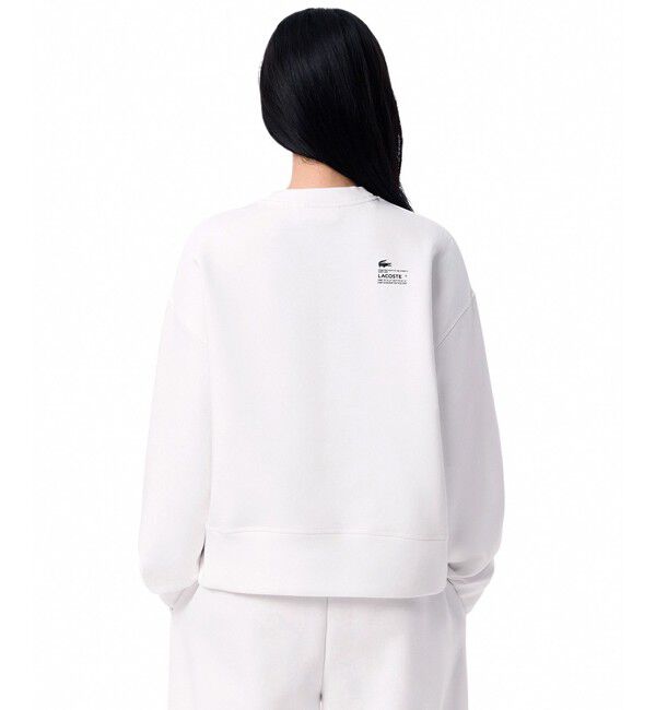 LACOSTE「クロップド丈 オーバーサイズクルーネックスウェット トレーナー」|スウェット・ジャージ|