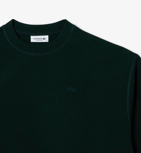 LACOSTE「クロップド丈 オーバーサイズクルーネックスウェット トレーナー」|スウェット・ジャージ|