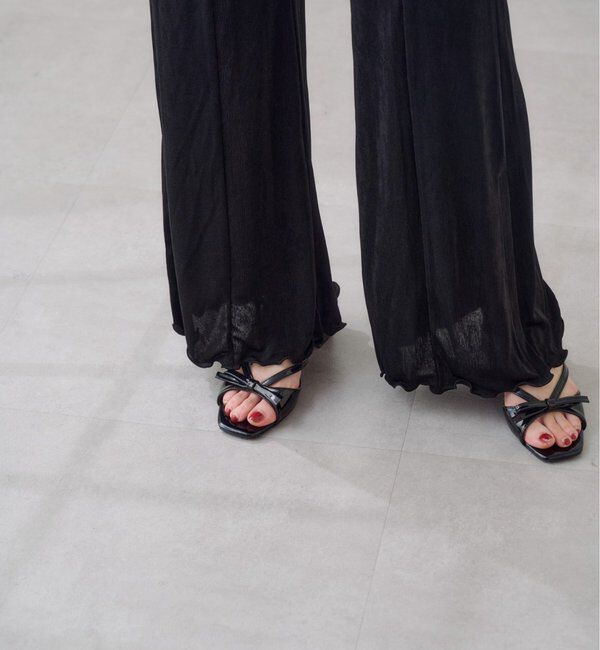  「【WEB限定】B シアーリブフレアパンツ」|その他|
