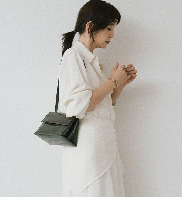  「ストール付ロングシャツOP」|ワンピース|