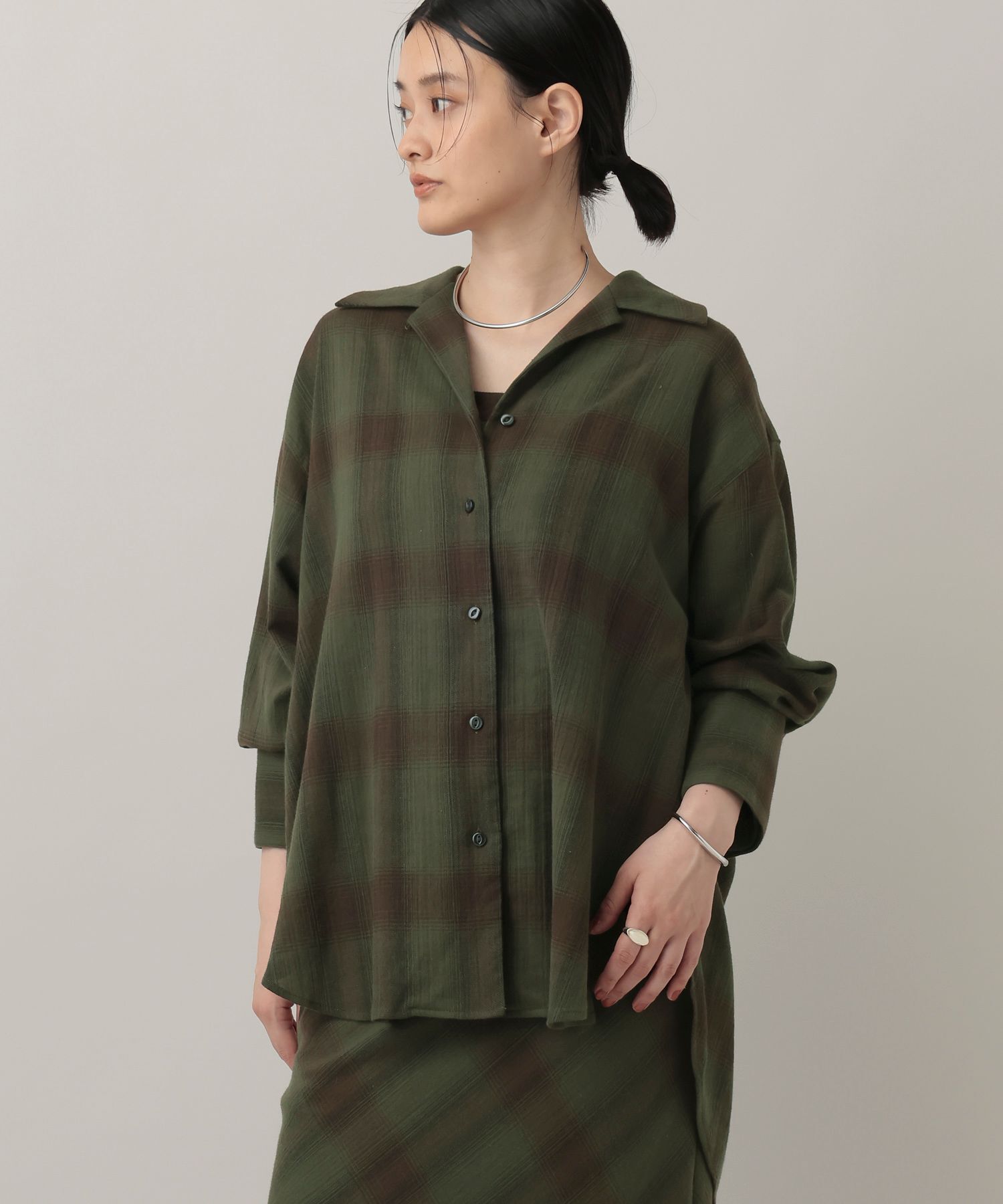 A part by 「チェックシャツ_長袖」|シャツ・ブラウス|GRN&times;BRN