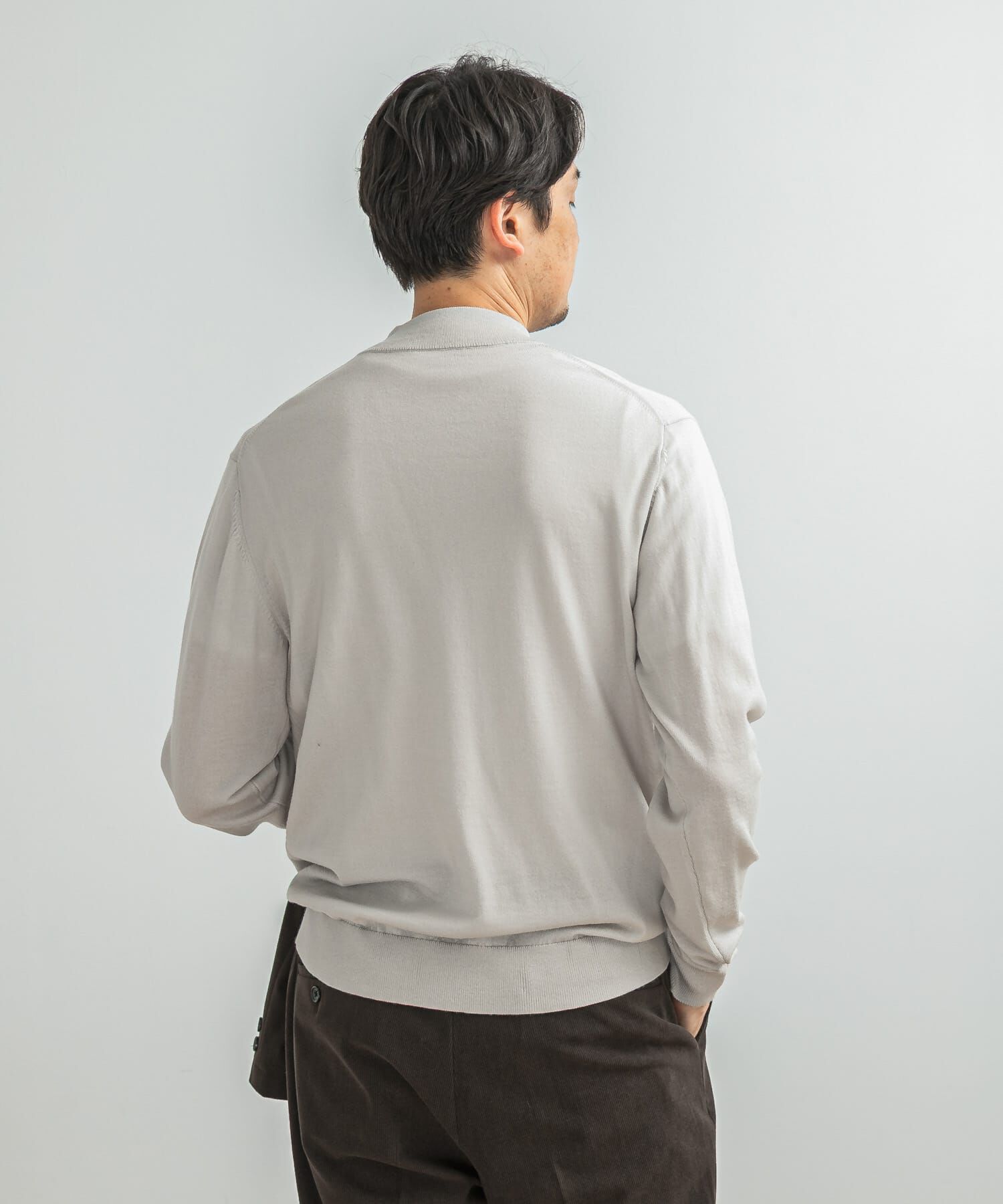 URBAN RESEARCH DOORS「LIFE STYLE TAILOR　マシンウォッシャブルハイゲージモックニット」|シャツ・ブラウス|