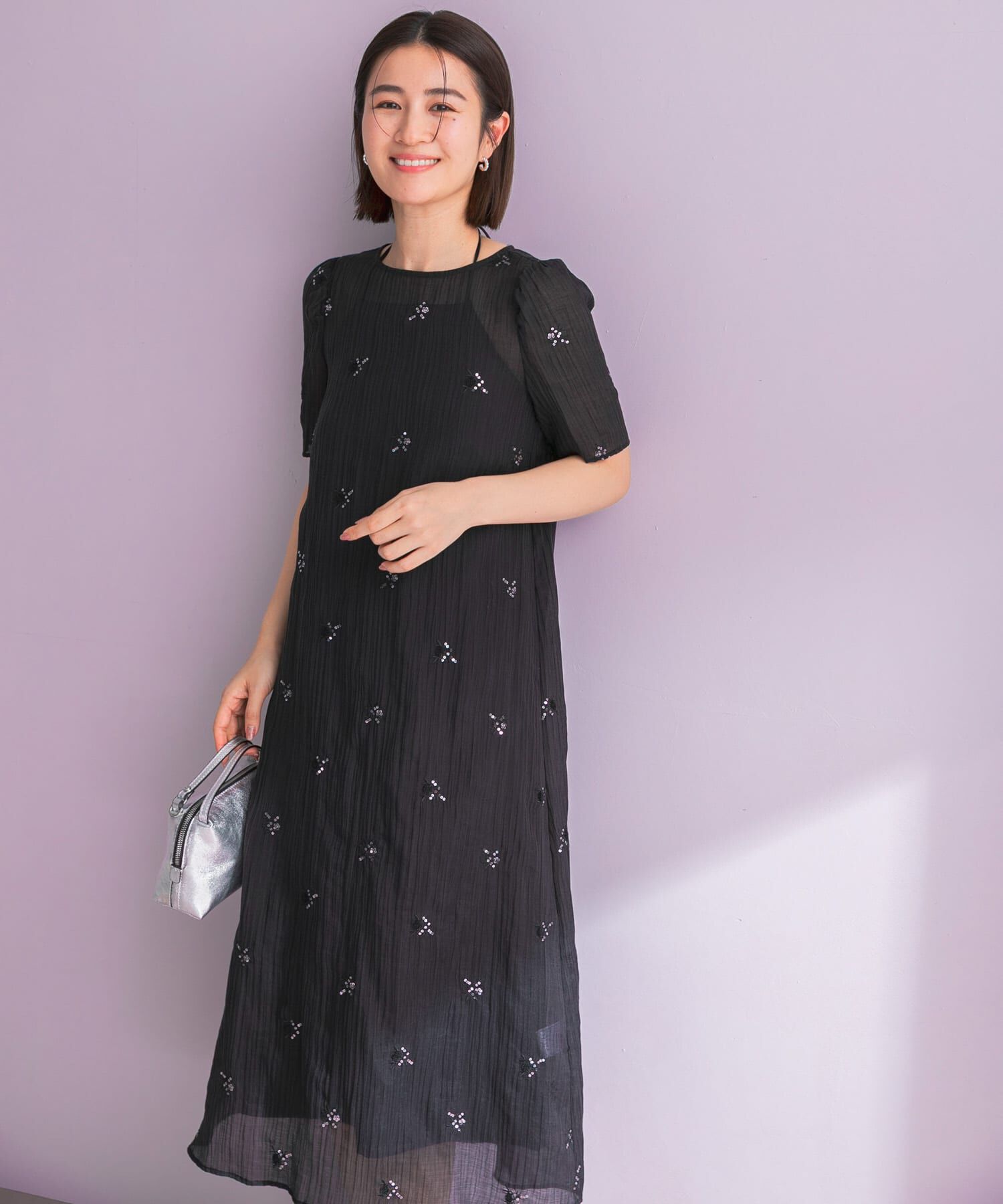 URBAN RESEARCH ROSSO「kaene　ビジューチュールホルターネックドレス」|ワンピース|