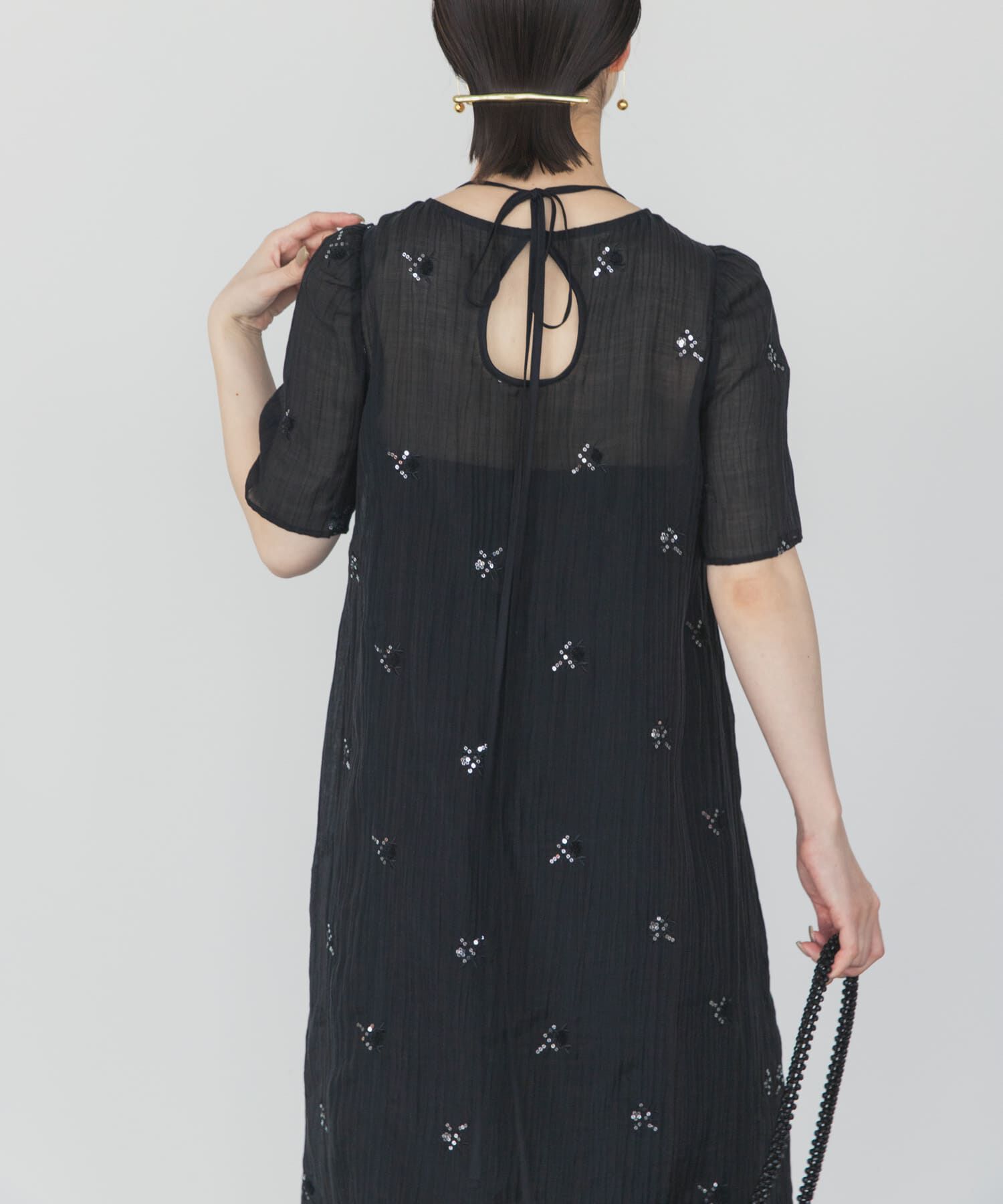 URBAN RESEARCH ROSSO「kaene　ビジューチュールホルターネックドレス」|ワンピース|