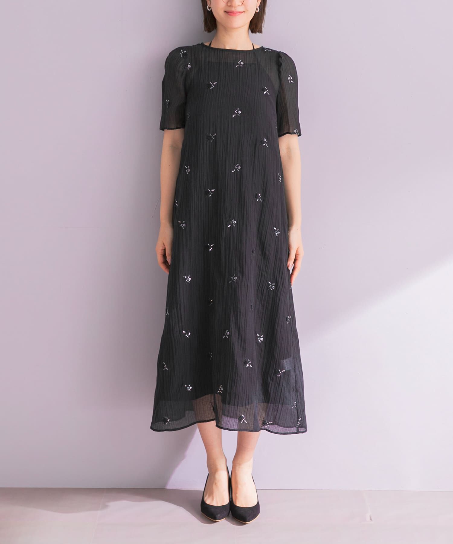 URBAN RESEARCH ROSSO「kaene　ビジューチュールホルターネックドレス」|ワンピース|