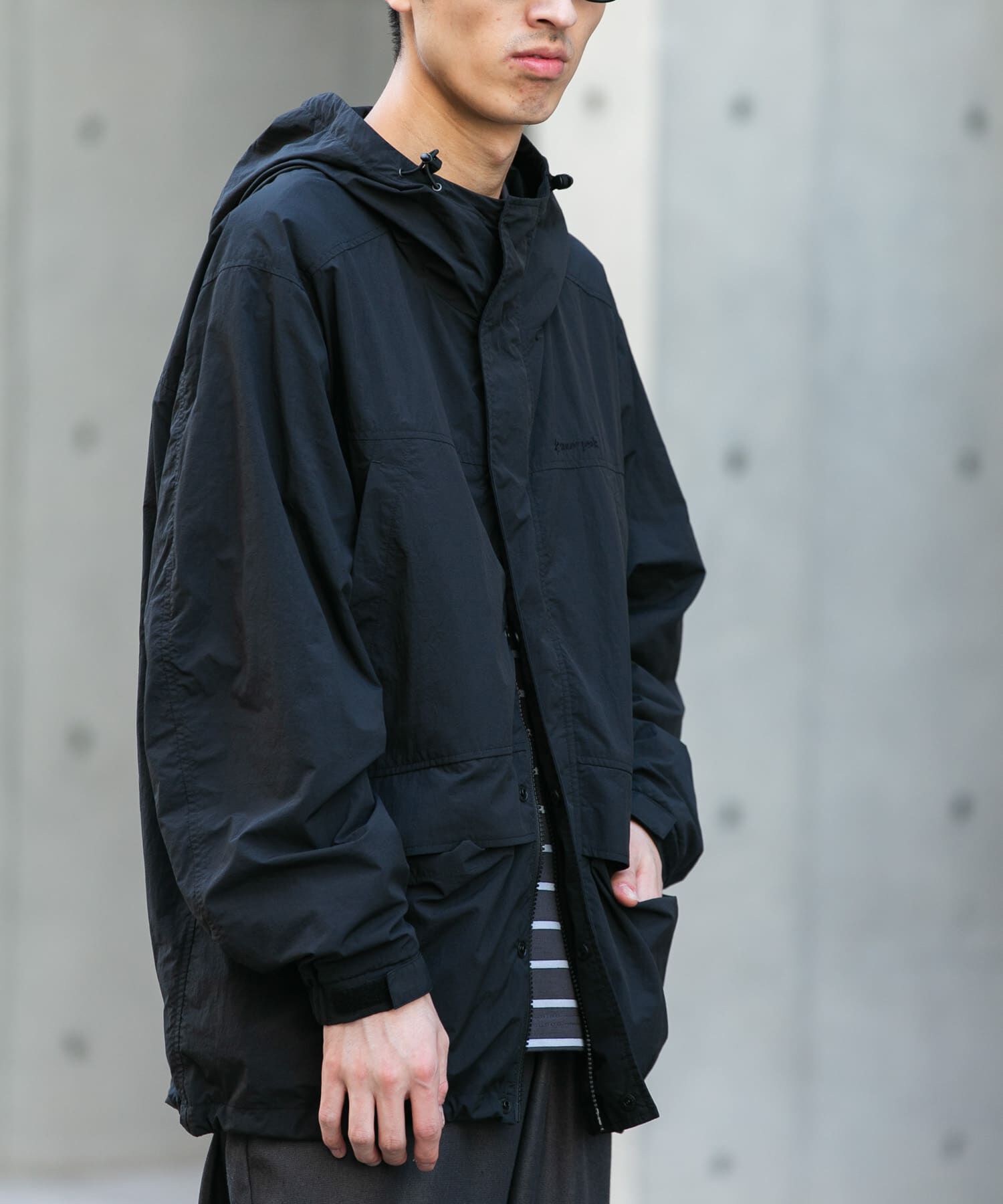 URBAN RESEARCH DOORS「『別注』Snow Peak Apparel&times;DOORS　NYLON TUSSAH PARKA」|ノーカラーコート|