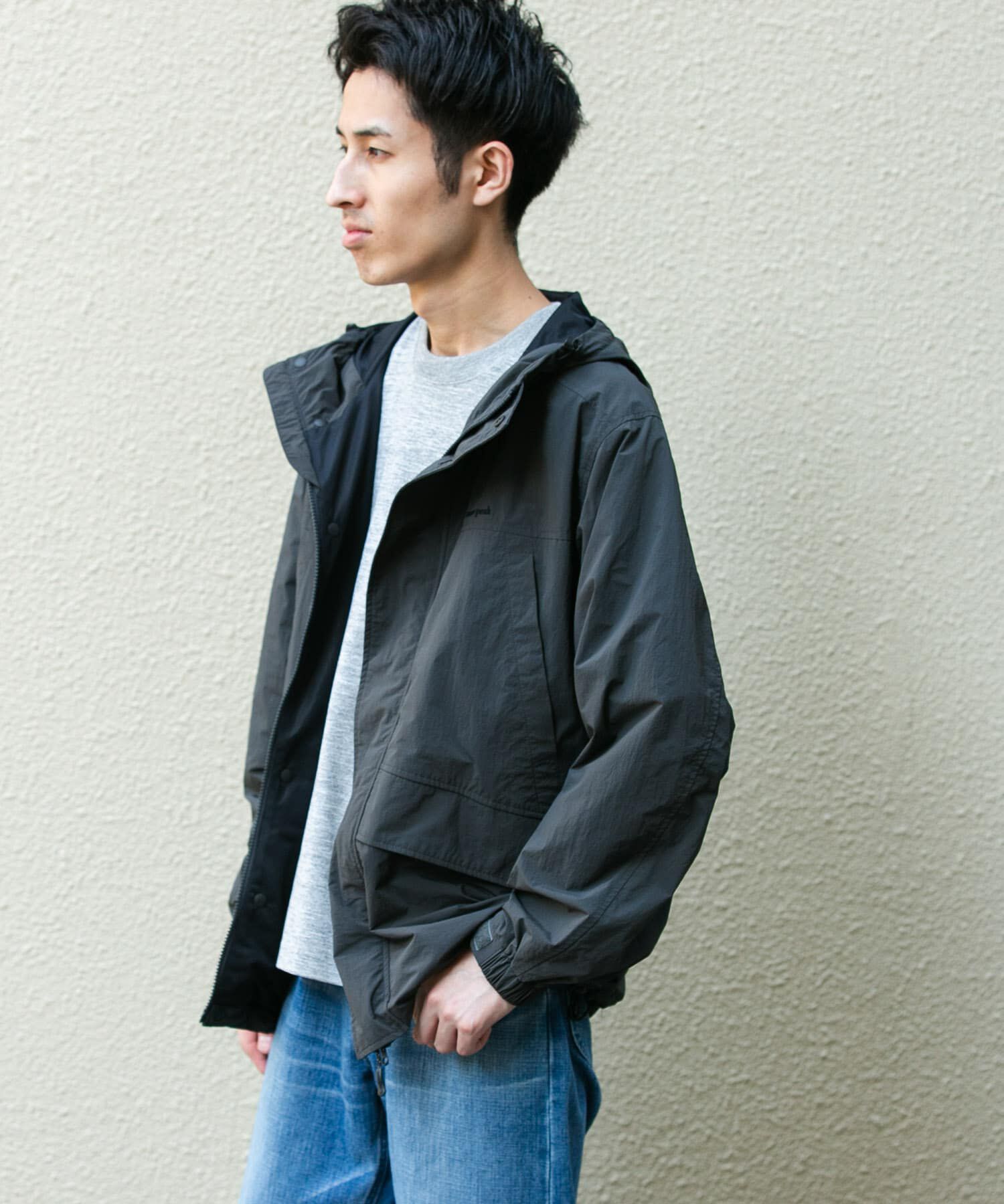 URBAN RESEARCH DOORS「『別注』Snow Peak Apparel&times;DOORS　NYLON TUSSAH PARKA」|ノーカラーコート|