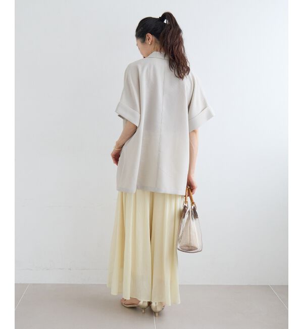  「【洗える】メッシュハーフスリーブジャケット」|その他|