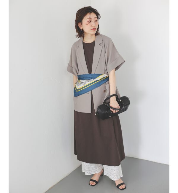  「【洗える】メッシュハーフスリーブジャケット」|その他|