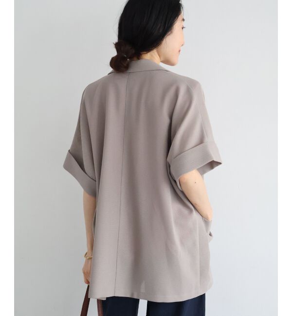  「【洗える】メッシュハーフスリーブジャケット」|その他|