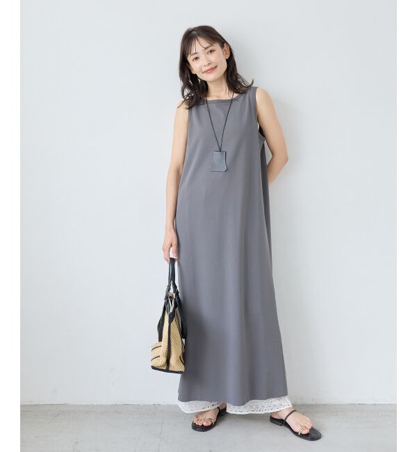  「《WEB限定》ノーマイルカットジャージータンクワンピース」|ワンピース|