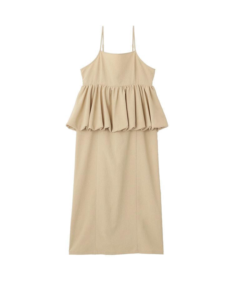 Green Parks「ペプラムバルーンキャミワンピース」|ワンピース|Beige
