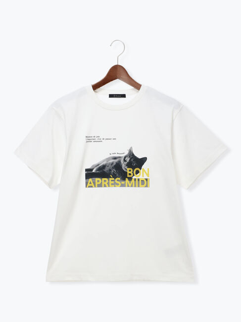 Te chichi「アニマルフォトプリントTシャツ」|Tシャツ・カットソー|オフホワイト