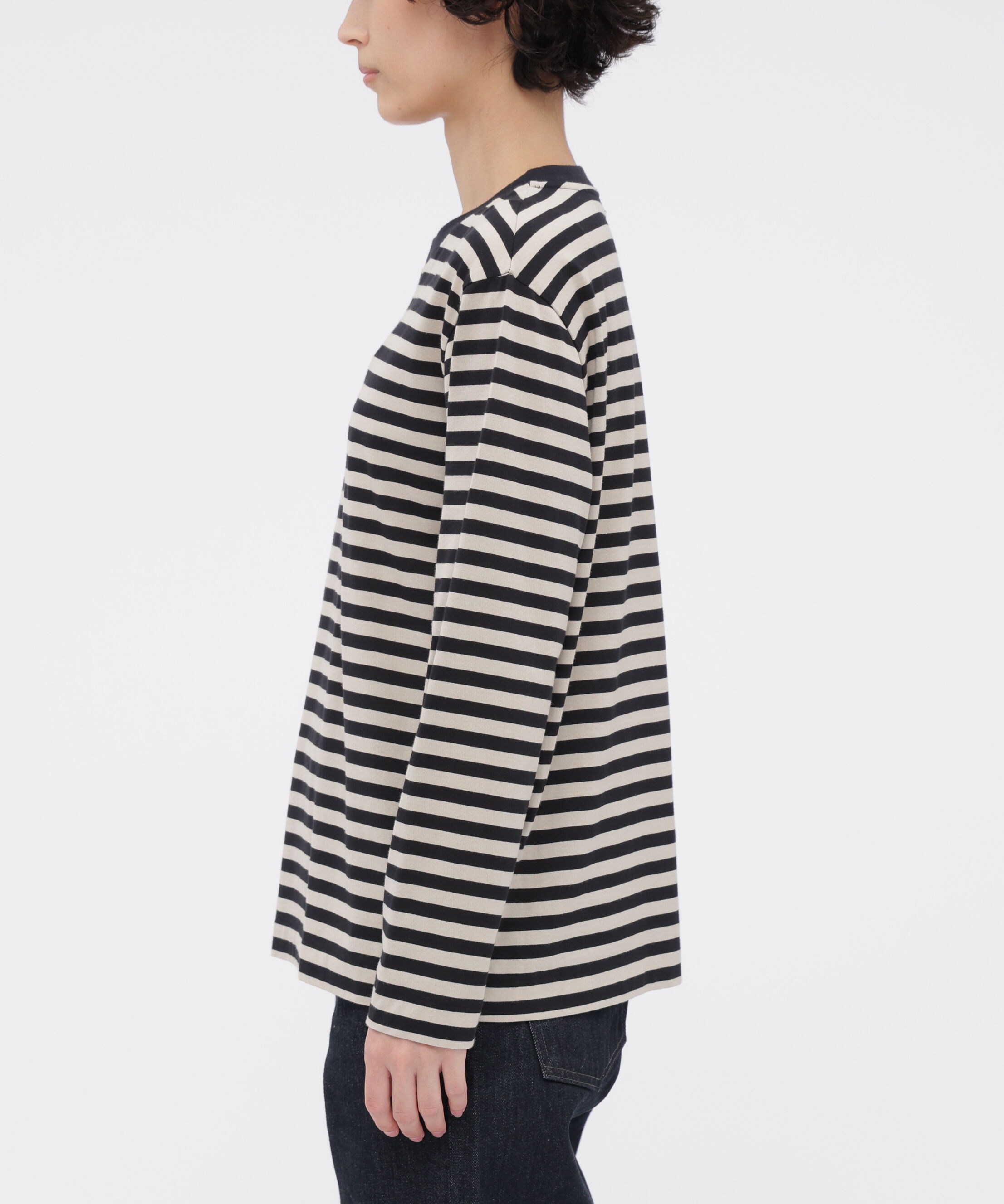  「STRIPE COTTON JERSEY TOP」|Tシャツ・カットソー|