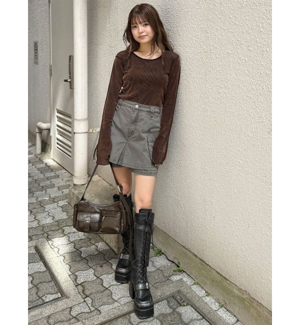 MURUA「ウォッシュカーゴスカートパンツ」|その他|