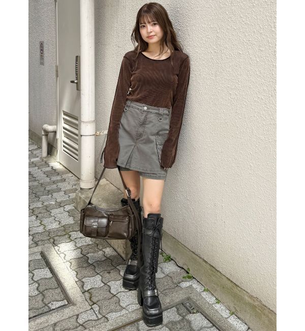 MURUA「ウォッシュカーゴスカートパンツ」|その他|