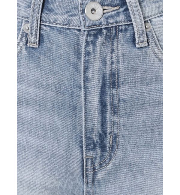 GYDA「【TINY】ハイウエストKNEEダメージワイドデニムパンツ」|デニム|