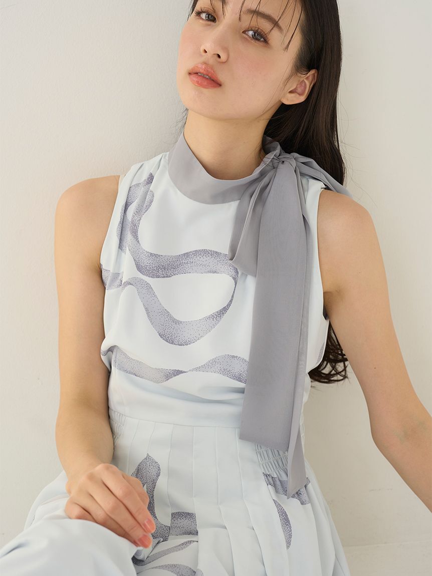SNIDEL「【WEB限定カラーあり】リボンディテールカーデセットワンピース」|ワンピース|