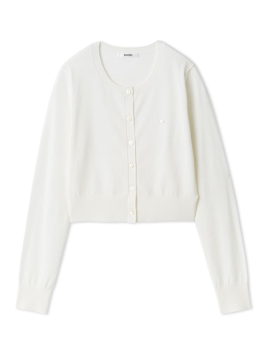 SNIDEL「UVカットベーシックニットカーディガン」|カーディガン|WHT