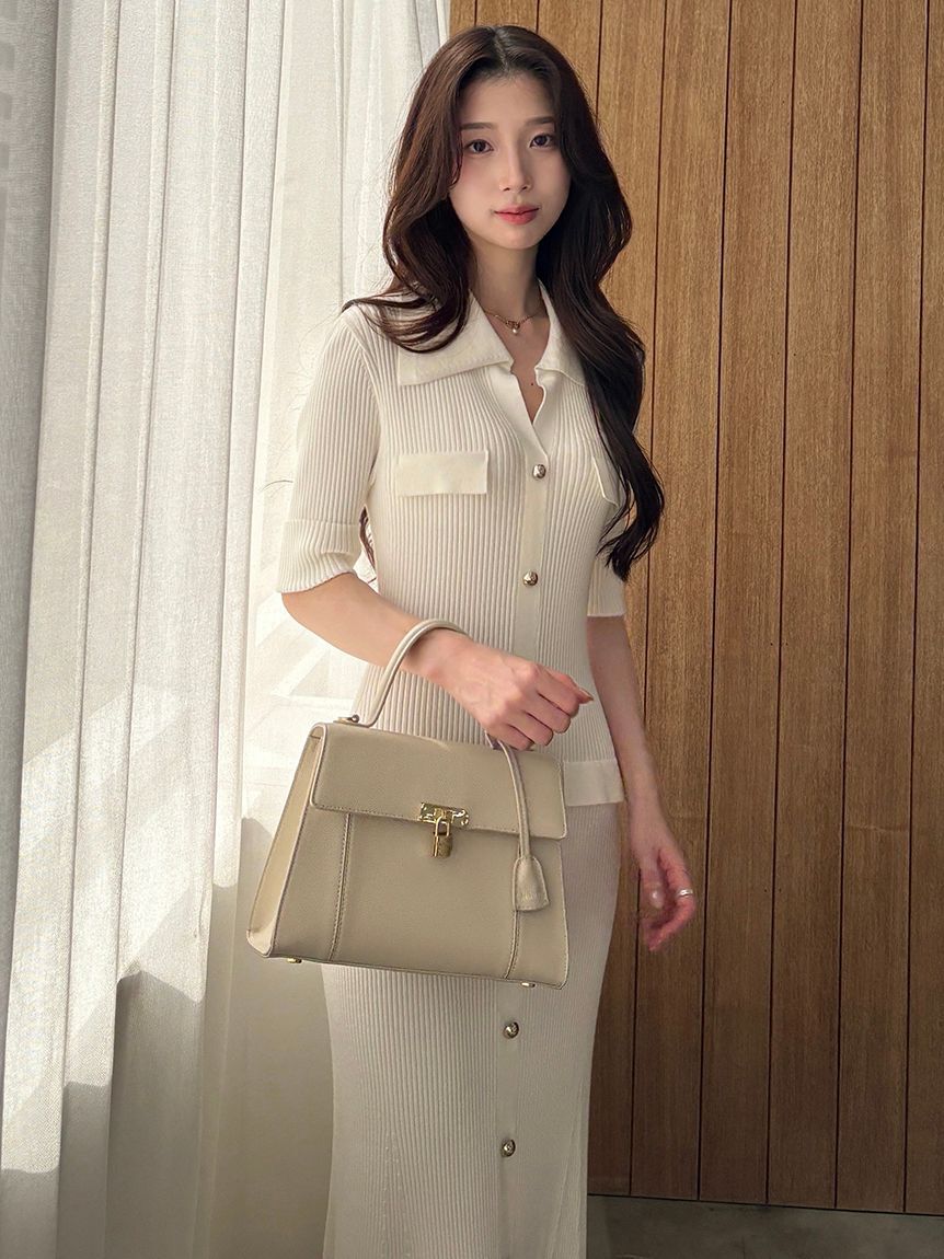 SNIDEL「フロントボタンニットワンピース」|ワンピース|