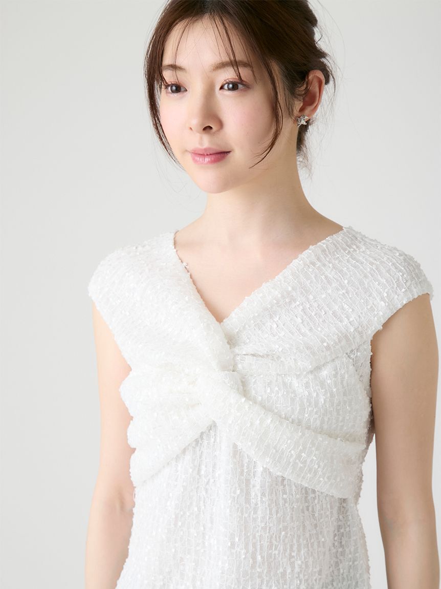 CELFORD「【洗える】ツイストオフショルレーストップス」|Tシャツ・カットソー|