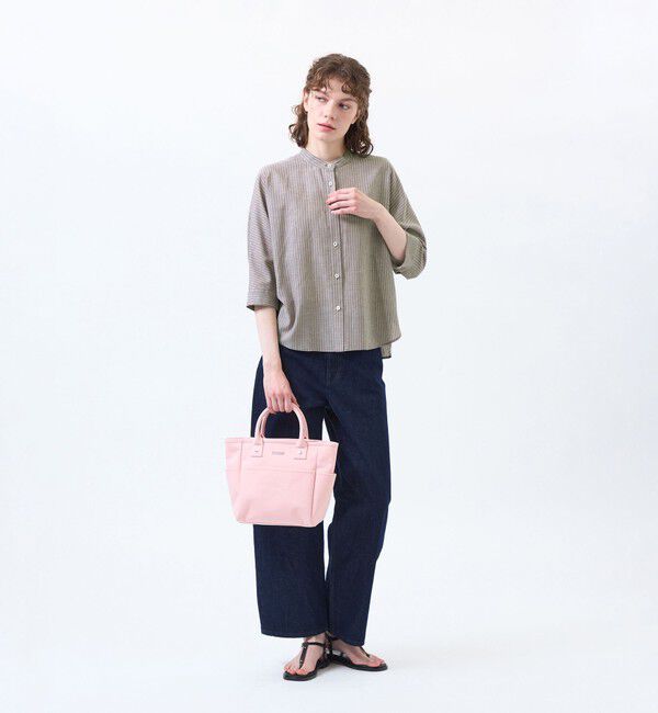 MACKINTOSH PHILOSOPHY「リネンミックスバンドカラーブラウス」|シャツ・ブラウス|