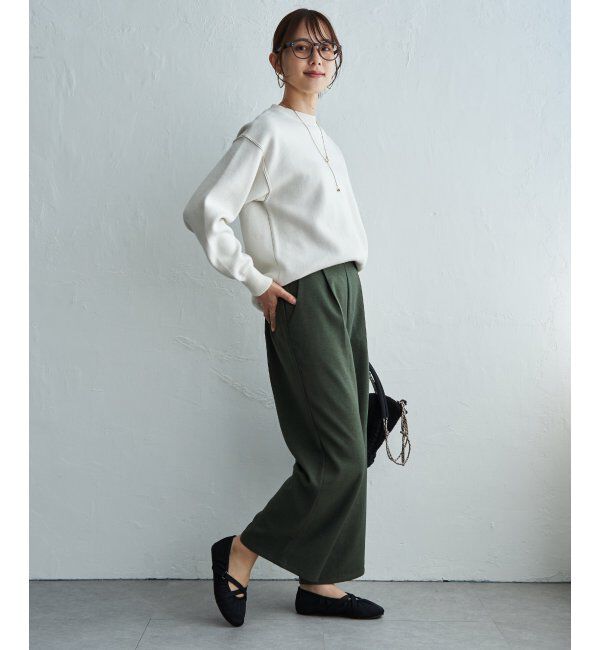 ikka「ウーリッシュツィルワイドパンツ」|その他|